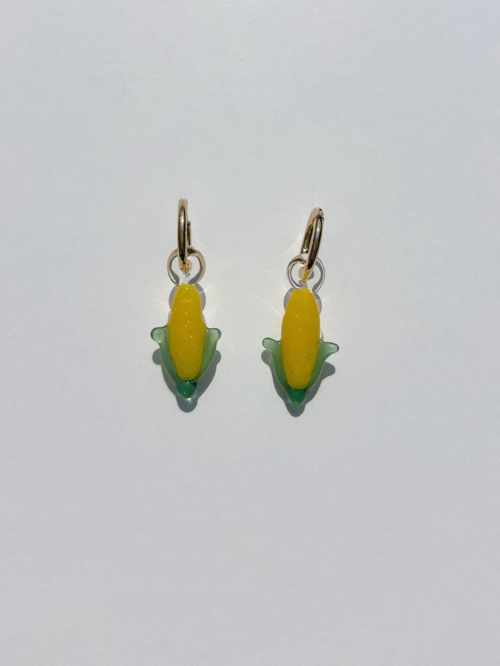 NWOT Lisa Says Gah Corn on the Cob Glass Earrings